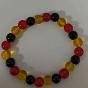 Obsidian + citrine + carnelian bracelet