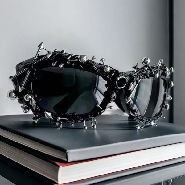 Wholesale Metal rivet dark series UV resistant sunglasses