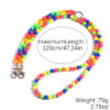 Wholesale Colorful beaded bag charm, sophisticated crossbody/back strap, double buckle bag ornament.