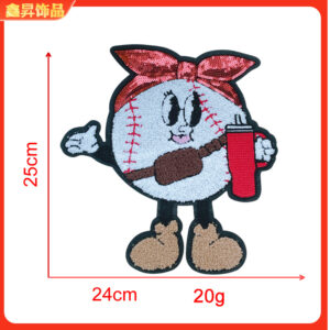 Hot melt glue*red and white*baseball*baseball doll*height 25*24cm