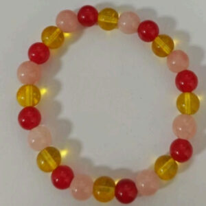 Citrine + carnelian + orange chalcedony bracelet