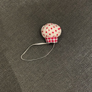 Red polka dot plaid chef hat