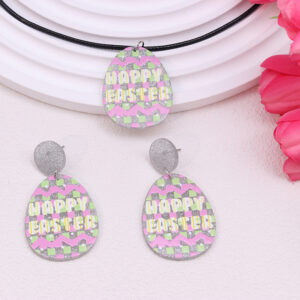 Plaid egg [earrings necklace suit]]