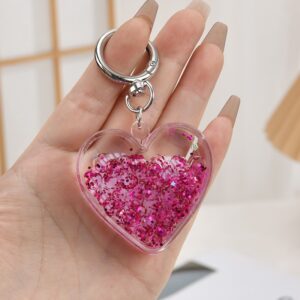 Luminous love [purple rose red] / Keychain + luminous oil bottle