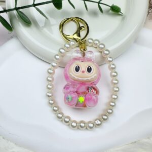 Colorful beads luminous cloth-pink