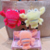 Wholesale Cute crayfish plush marine animals crab keychain