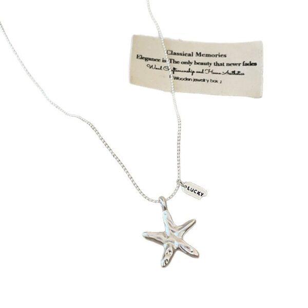 Wholesale Stainless Steel Summer Starfish and Shell Necklace
