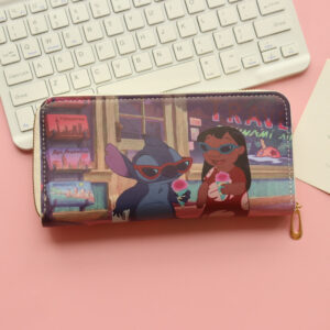 Long style eating ice cream in front of the store stitch