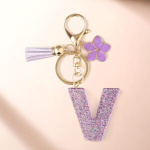 Purple v keychain