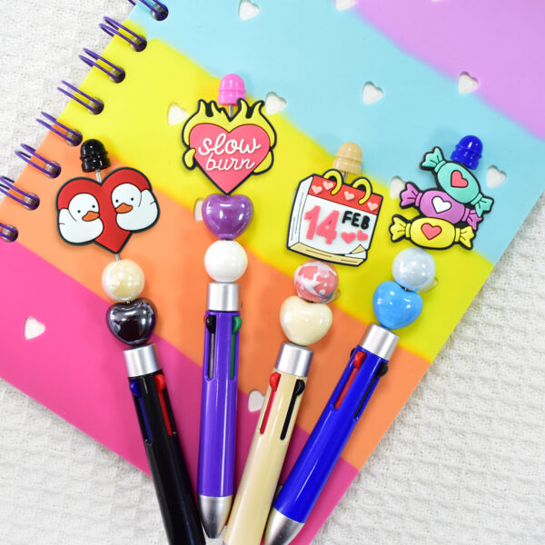 Wholesale 100pcs Valentine's Day Series Cartoon Pvc Soft Glue Double-Sided Focus Beads