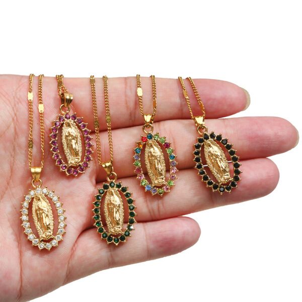 Wholesale Virgin Mary Pendant Jewelry Necklace Accessories Light Luxury