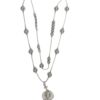 Wholesale Pearl Saturn Cross Detachable Stackable Necklace