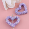 Wholesale Hollow out heart-shaped water drill filled with clay straight hole beads