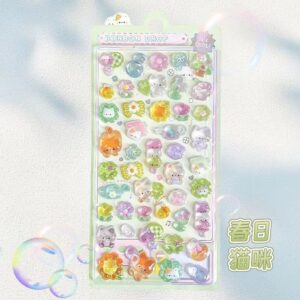 3D Embossed Sticker [Spring Cat] / Bag