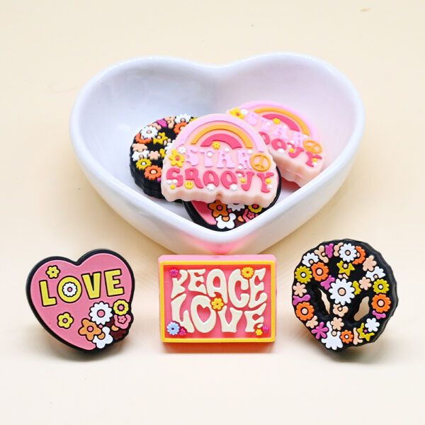 Wholesale 10PCS Anti-War Series Love and Peace DIY Silicone Beads