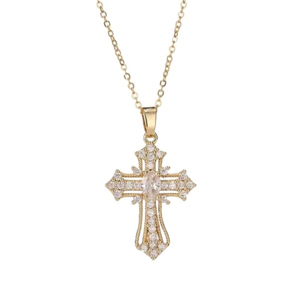 Wholesale Vintage Cross Pendant Necklace Distinctive Simple Commemorative Gift