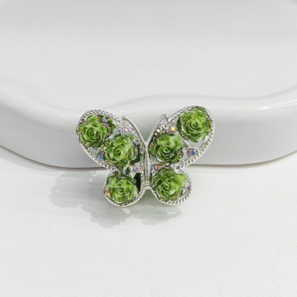 Wholesale 10pcs Retro Rose Butterfly Alloy Diamond Ball Beads