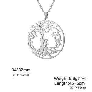 Mother + daughter (thin chain) steel color