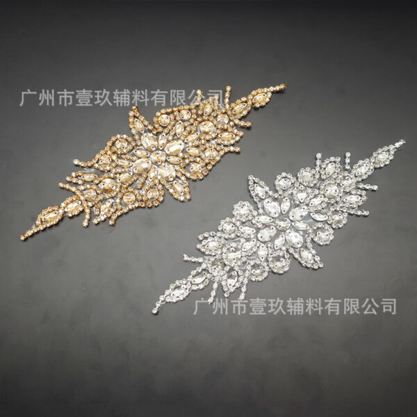Wholesale Colored flower water diamond hot melt adhesive DIY Patches