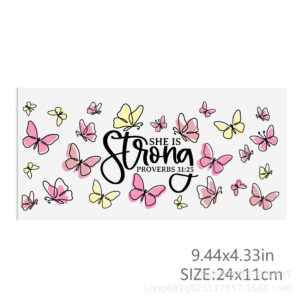 Butterfly series transparent crystal water cup waterproof sticker -26