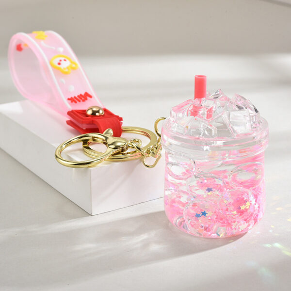 Wholesale Acrylic Oil-Filled Pendant Luminous Iceberg Cup Keychain