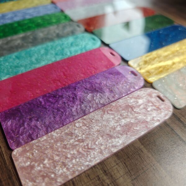 Wholesale Blank loose powder water ripple acrylic sticker music bookmark