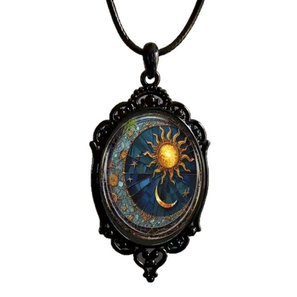 Wholesale Vintage Gothic Crow Cross Witch Halloween Necklace