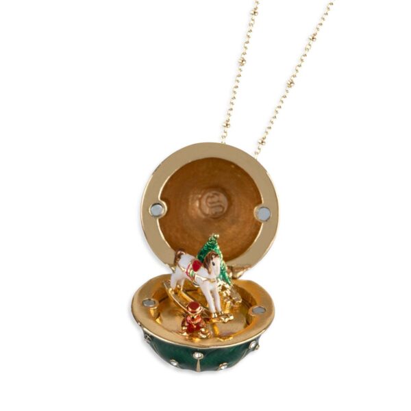 Wholesale Opening and closing small rainbow horse necklace