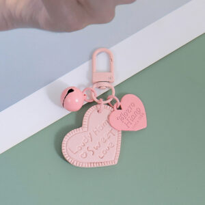 Little peach heart bell-pink