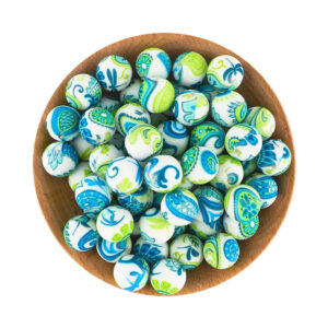 60-& Blue and Flower / 15mm