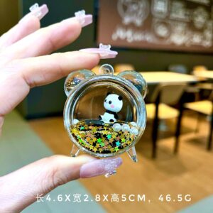 [Alarm Clock] Black Gold Panda / Quantity without keychain: 1 piece