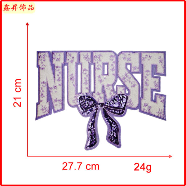 O1CN01rvQAHb2HaXmFfDVJn_2208600779167-0-cib Wholesale Nurse's Day sequin note embroidery DIY Patches