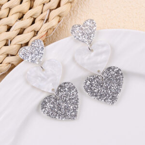 Silver Big Heart Triple