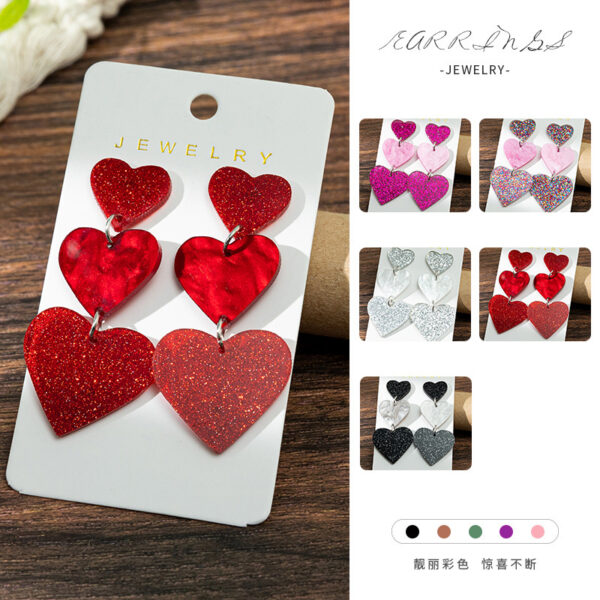 O1CN01ry5KIV1ZBUxXmER1I_2925713156-0-cib Wholesale Ser Flash wder Three-Layer Love Earrings