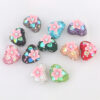 Wholesale Flower Heart Soft Ceramic Diamond Ball Beads