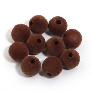 Round dark brown / Size: outer diameter 16mm, hole diameter 4.7mm