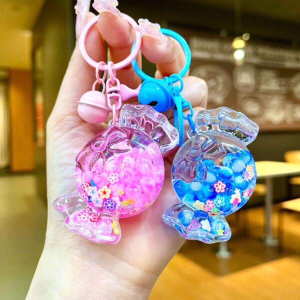 Wholesale Macaron Candy Pendant Luminous Sand Keychain