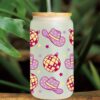 Wholesale Pink Cartoon Cute Disco Theme 16oz Cup UV DTF Wraps