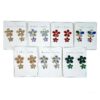 Wholesale Alloy Inlaid Zircon Flower Color Earrings