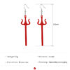 Wholesale Funny Exaggerated Acrylic Trident Earrings
