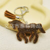 Wholesale New Creative Cartoon Unicorn Keychain, Korean Velvet Rhinestone-Studded Zodiac Horse Keychain, Commemorative Gift