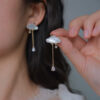 Wholesale Starry Night Raindrop Warm and Cute Ear Clips