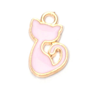 1 pink kitten oil dripping pendant