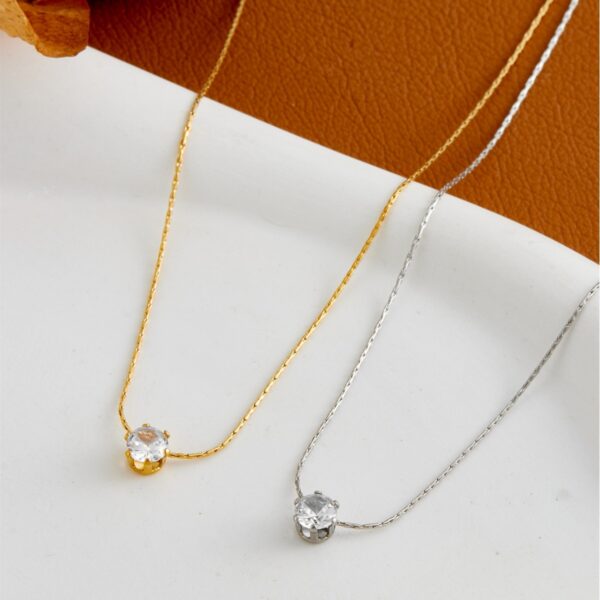 Wholesale Zircon Necklace All-match Collarbone Chain Titanium Steel Necklace