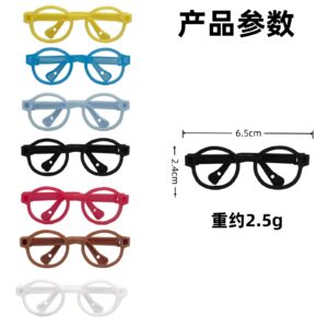 Glasses without lenses (8 colors available) / orange color
