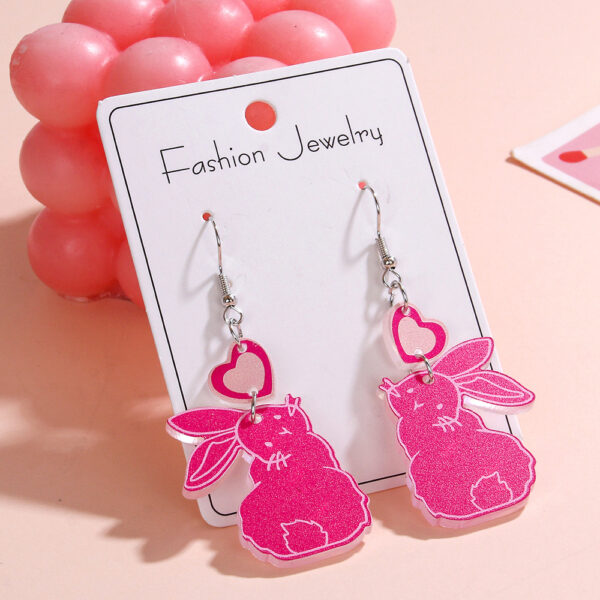 Wholesale Easter Rainbow Easter Egg Acrylic Earrings