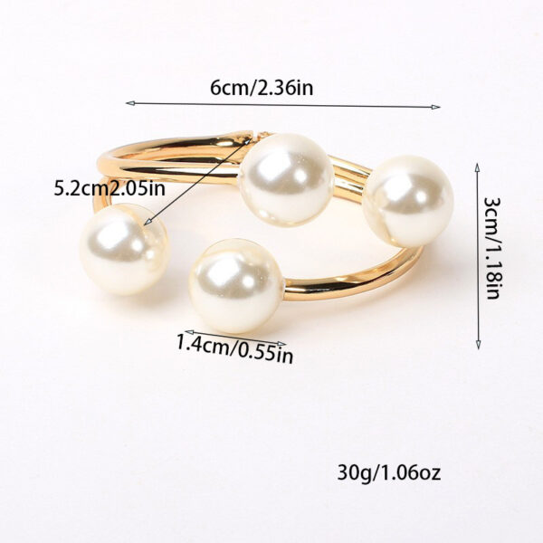 Wholesale Pearl double-layer semi open bracelet