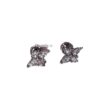Wholesale Super Flash Horse Eye Zircon Cross Titanium Steel Earrings