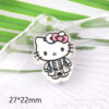 Wholesale 10pcs straight-hole cartoon cat animal DIY acrylic handmade beads OLY Exclusive
