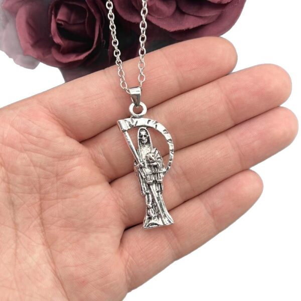 Wholesale Skull Grim Reaper Necklace, Angel of Death, Halloween Jewelry, Goth